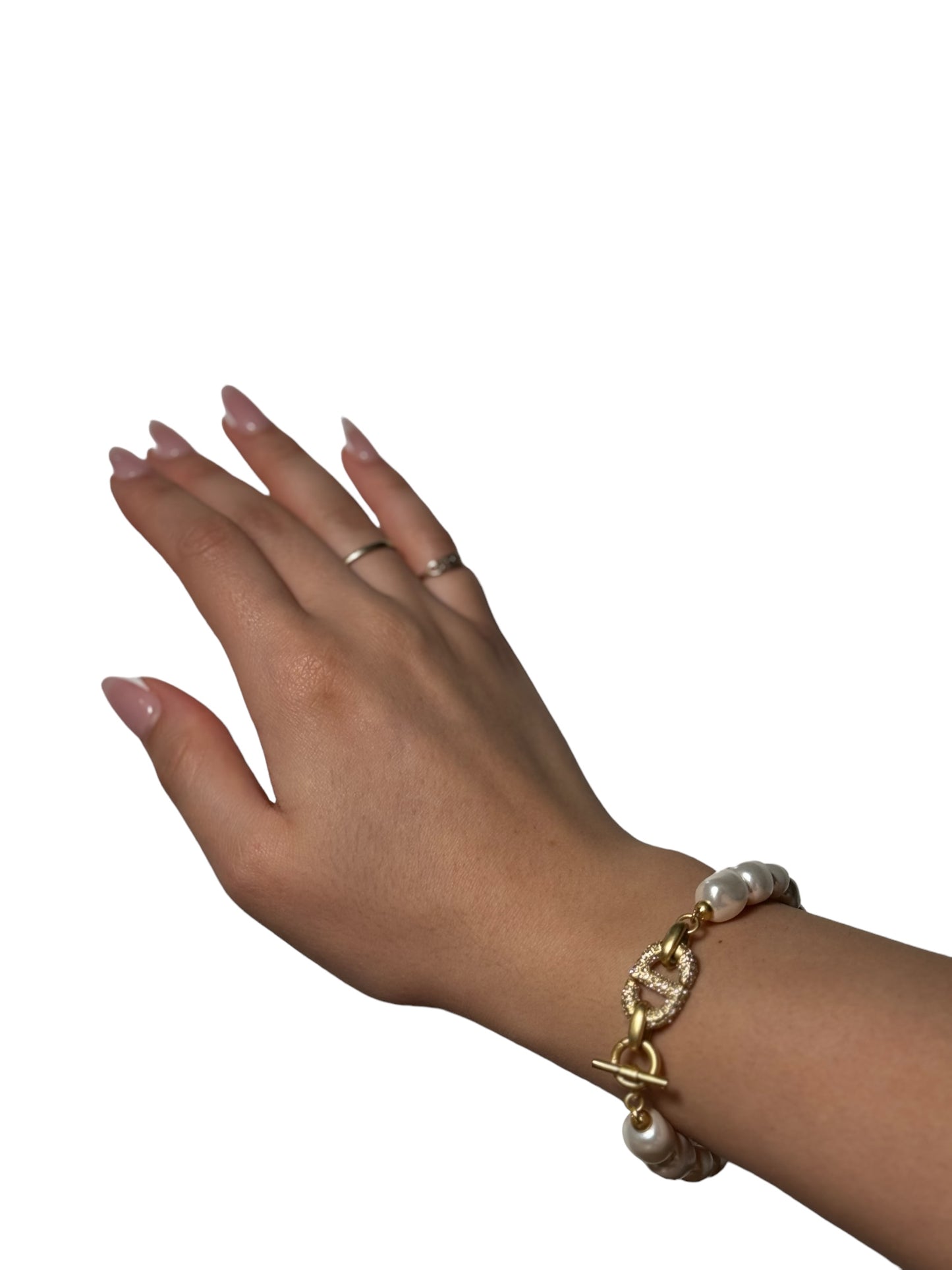 Pearl Diamond CD Bracelet