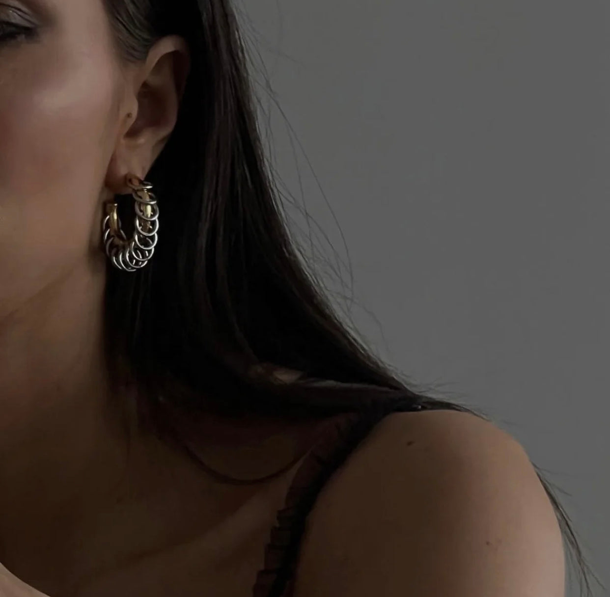 Mixed Metals Hoops