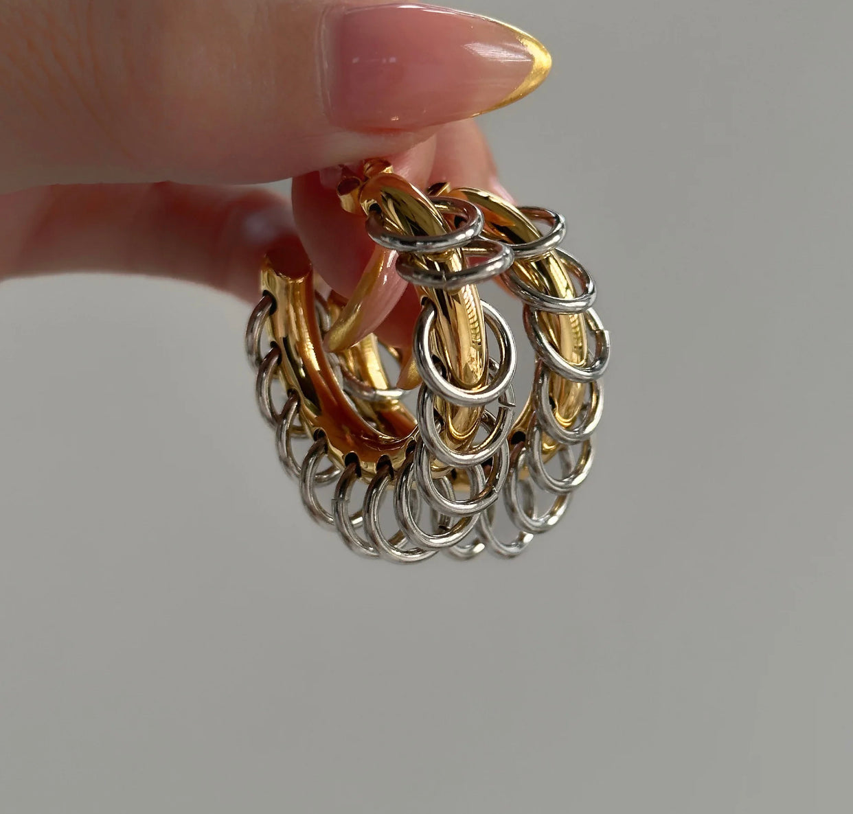 Mixed Metals Hoops