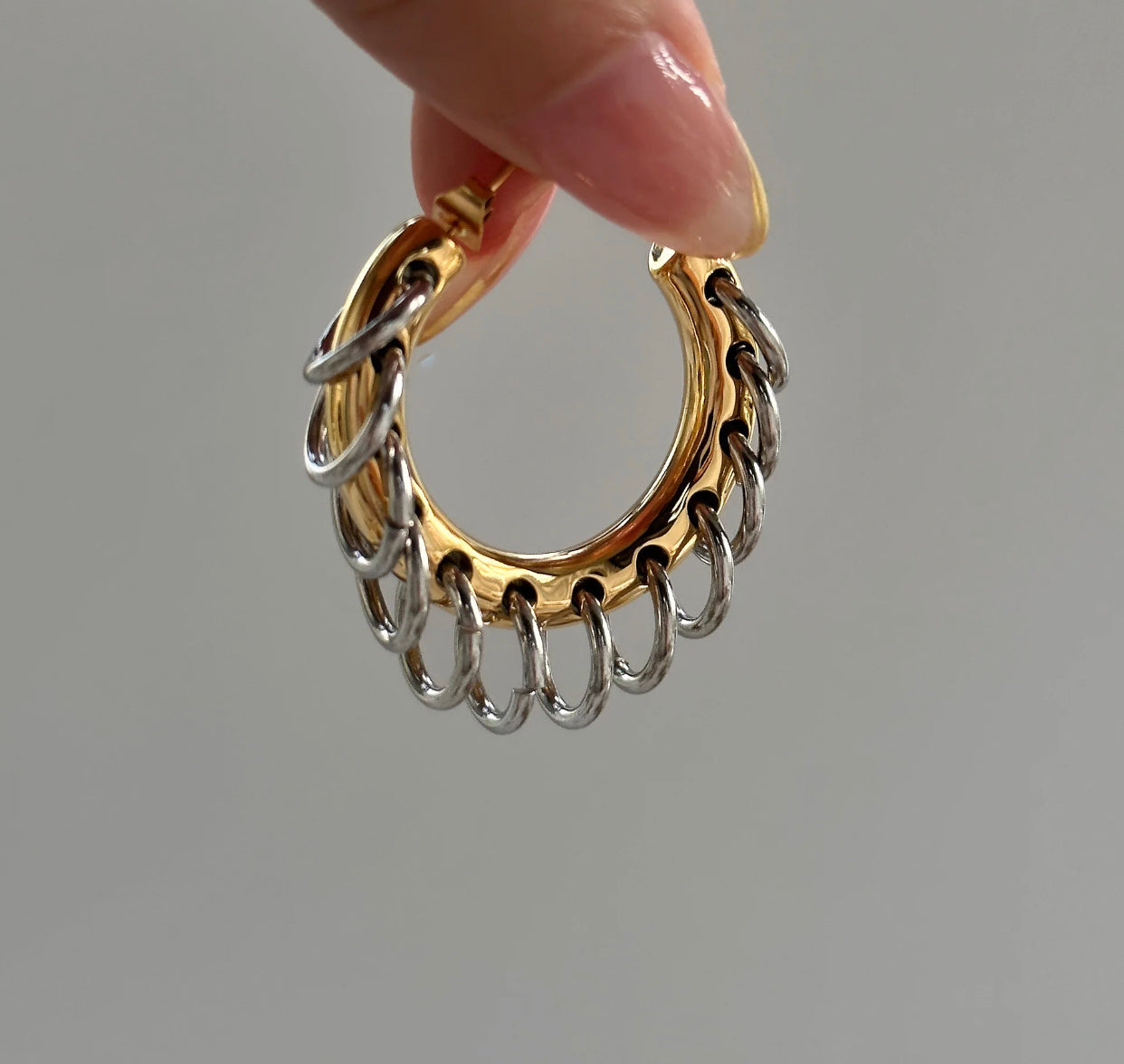 Mixed Metals Hoops